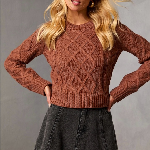 Vici - Claudette Cable Knit Sweater- NWT - Picture 6 of 8